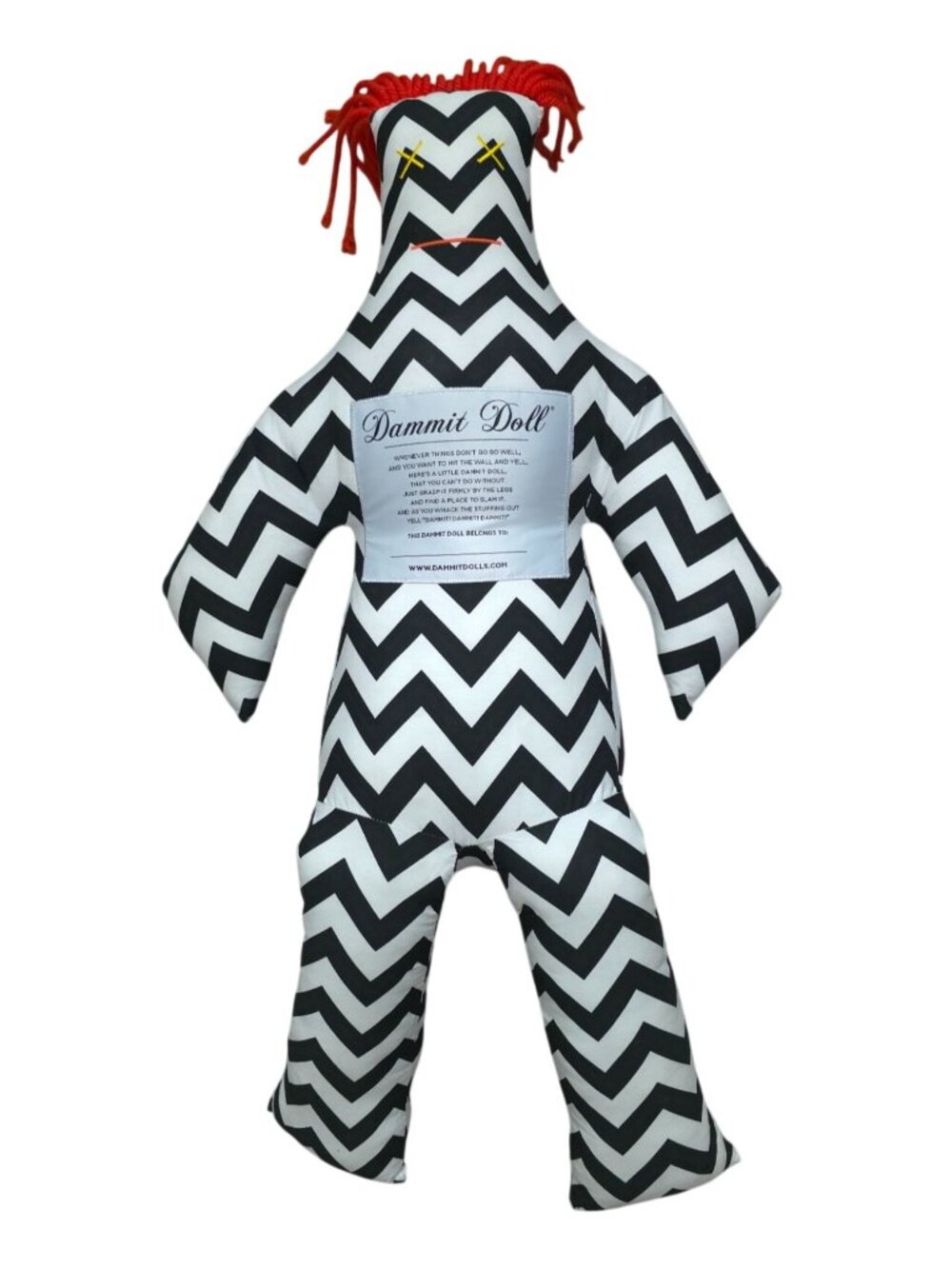 Dammit Doll Stress Relief XL 24" Plush w/ Chevron Pattern - Novelty Gag